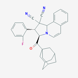 molecular formula C31H28FN3O B390981 3-(1-adamantylcarbonyl)-2-(2-fluorophenyl)-2,3-dihydropyrrolo[2,1-a]isoquinoline-1,1(10bH)-dicarbonitrile 