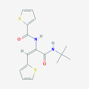 molecular formula C16H18N2O2S2 B3909822 N-[1-[(tert-butylamino)carbonyl]-2-(2-thienyl)vinyl]-2-thiophenecarboxamide 