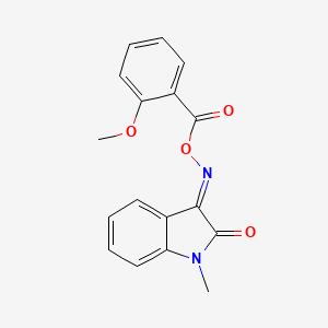 molecular formula C17H14N2O4 B3909835 1-methyl-1H-indole-2,3-dione 3-[O-(2-methoxybenzoyl)oxime] 