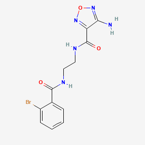 molecular formula C12H12BrN5O3 B3909861 4-amino-N-{2-[(2-bromobenzoyl)amino]ethyl}-1,2,5-oxadiazole-3-carboxamide 