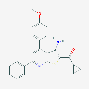 molecular formula C24H20N2O2S B390987 [3-Amino-4-(4-methoxyphenyl)-6-phenylthieno[2,3-b]pyridin-2-yl](cyclopropyl)methanone 