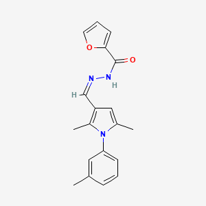 molecular formula C19H19N3O2 B3909871 N'-{[2,5-dimethyl-1-(3-methylphenyl)-1H-pyrrol-3-yl]methylene}-2-furohydrazide 