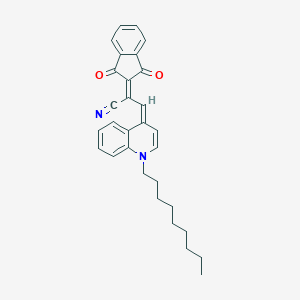 molecular formula C30H30N2O2 B390991 2-(1,3-dioxo-1,3-dihydro-2H-inden-2-ylidene)-3-(1-nonyl-4(1H)-quinolinylidene)propanenitrile 
