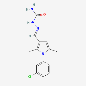 molecular formula C14H15ClN4O B3909911 1-(3-chlorophenyl)-2,5-dimethyl-1H-pyrrole-3-carbaldehyde semicarbazone 