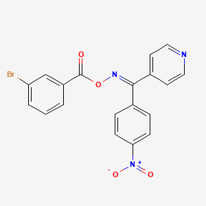 (4-nitrophenyl)(4-pyridinyl)methanone O-(3-bromobenzoyl)oxime