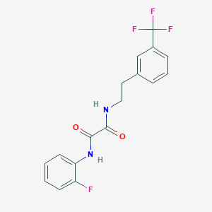 molecular formula C17H14F4N2O2 B3909928 N-(2-fluorophenyl)-N'-{2-[3-(trifluoromethyl)phenyl]ethyl}ethanediamide 