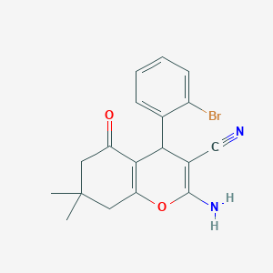 2-amino-4-(2-bromophenyl)-7,7-dimethyl-5-oxo-5,6,7,8-tetrahydro-4H-chromene-3-carbonitrile