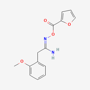 molecular formula C14H14N2O4 B3909936 N'-(2-furoyloxy)-2-(2-methoxyphenyl)ethanimidamide CAS No. 6057-31-4