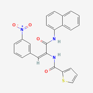 molecular formula C24H17N3O4S B3909957 N-[1-[(1-naphthylamino)carbonyl]-2-(3-nitrophenyl)vinyl]-2-thiophenecarboxamide 