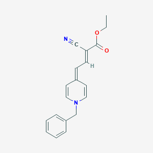 ethyl 4-(1-benzyl-4(1H)-pyridinylidene)-2-cyano-2-butenoate