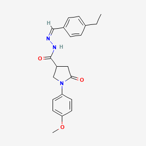 molecular formula C21H23N3O3 B3909975 N'-(4-ethylbenzylidene)-1-(4-methoxyphenyl)-5-oxo-3-pyrrolidinecarbohydrazide 