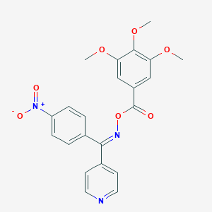 (4-nitrophenyl)(4-pyridinyl)methanone O-(3,4,5-trimethoxybenzoyl)oxime