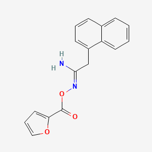 molecular formula C17H14N2O3 B3910006 N'-(2-furoyloxy)-2-(1-naphthyl)ethanimidamide 