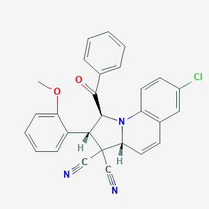 molecular formula C28H20ClN3O2 B391001 1-benzoyl-7-chloro-2-(2-methoxyphenyl)-1,2-dihydropyrrolo[1,2-a]quinoline-3,3(3aH)-dicarbonitrile 
