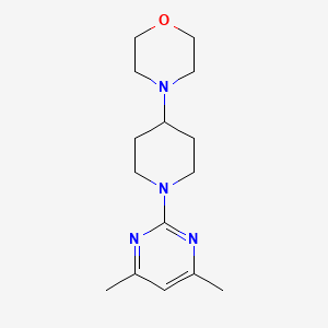 molecular formula C15H24N4O B3910020 4-[1-(4,6-dimethyl-2-pyrimidinyl)-4-piperidinyl]morpholine 