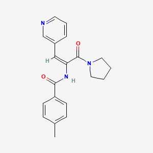 molecular formula C20H21N3O2 B3910029 4-methyl-N-[2-(3-pyridinyl)-1-(1-pyrrolidinylcarbonyl)vinyl]benzamide 