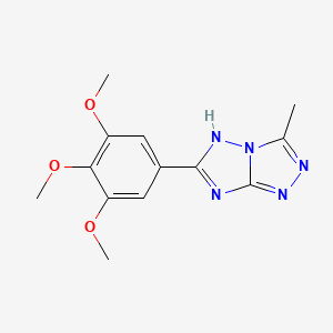 molecular formula C13H15N5O3 B3910037 3-methyl-6-(3,4,5-trimethoxyphenyl)-5H-[1,2,4]triazolo[4,3-b][1,2,4]triazole 