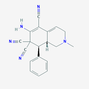 6-amino-2-methyl-8-phenyl-2,3,8,8a-tetrahydro-5,7,7(1H)-isoquinolinetricarbonitrile