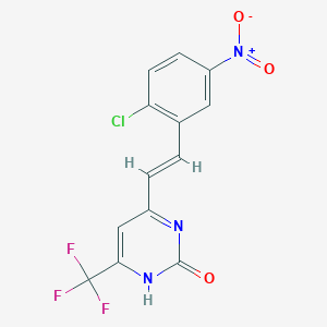 molecular formula C13H7ClF3N3O3 B3910064 4-[2-(2-chloro-5-nitrophenyl)vinyl]-6-(trifluoromethyl)-2(1H)-pyrimidinone 