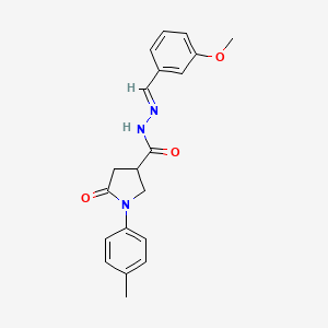 molecular formula C20H21N3O3 B3910066 N'-(3-methoxybenzylidene)-1-(4-methylphenyl)-5-oxo-3-pyrrolidinecarbohydrazide 