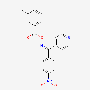 molecular formula C20H15N3O4 B3910086 (4-nitrophenyl)(4-pyridinyl)methanone O-(3-methylbenzoyl)oxime 
