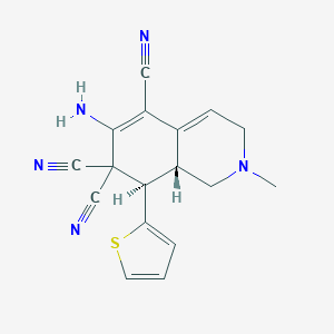 6-amino-2-methyl-8-(2-thienyl)-2,3,8,8a-tetrahydro-5,7,7(1H)-isoquinolinetricarbonitrile