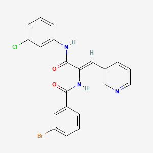 molecular formula C21H15BrClN3O2 B3910095 3-bromo-N-[1-{[(3-chlorophenyl)amino]carbonyl}-2-(3-pyridinyl)vinyl]benzamide 