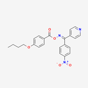 (4-nitrophenyl)(4-pyridinyl)methanone O-(4-butoxybenzoyl)oxime