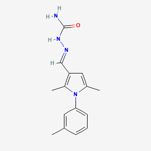 molecular formula C15H18N4O B3910125 2,5-dimethyl-1-(3-methylphenyl)-1H-pyrrole-3-carbaldehyde semicarbazone 