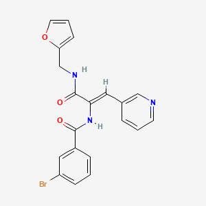 molecular formula C20H16BrN3O3 B3910149 3-bromo-N-[1-{[(2-furylmethyl)amino]carbonyl}-2-(3-pyridinyl)vinyl]benzamide CAS No. 6059-81-0