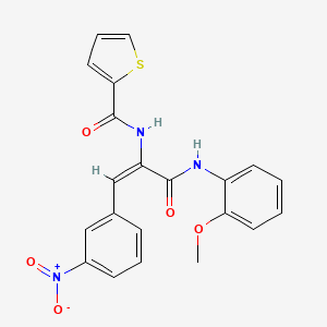 molecular formula C21H17N3O5S B3910164 N-[1-{[(2-methoxyphenyl)amino]carbonyl}-2-(3-nitrophenyl)vinyl]-2-thiophenecarboxamide 