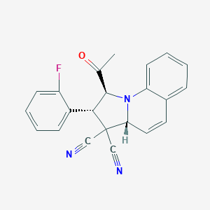1-acetyl-2-(2-fluorophenyl)-1,2-dihydropyrrolo[1,2-a]quinoline-3,3(3aH)-dicarbonitrile