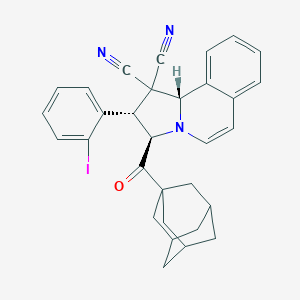 molecular formula C31H28IN3O B391018 3-(1-adamantylcarbonyl)-2-(2-iodophenyl)-2,3-dihydropyrrolo[2,1-a]isoquinoline-1,1(10bH)-dicarbonitrile 