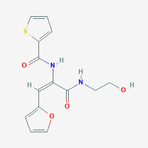 molecular formula C14H14N2O4S B3910181 N-(2-(2-furyl)-1-{[(2-hydroxyethyl)amino]carbonyl}vinyl)-2-thiophenecarboxamide 