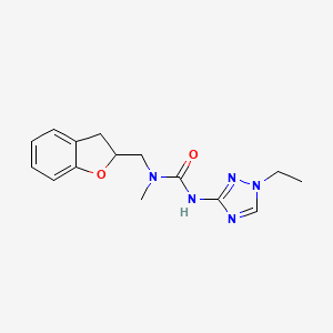molecular formula C15H19N5O2 B3910187 N-(2,3-dihydro-1-benzofuran-2-ylmethyl)-N'-(1-ethyl-1H-1,2,4-triazol-3-yl)-N-methylurea 