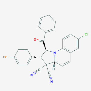 1-benzoyl-2-(4-bromophenyl)-7-chloro-1,2-dihydropyrrolo[1,2-a]quinoline-3,3(3aH)-dicarbonitrile