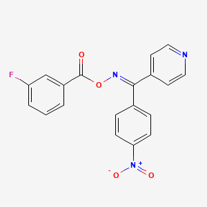 molecular formula C19H12FN3O4 B3910219 (4-nitrophenyl)(4-pyridinyl)methanone O-(3-fluorobenzoyl)oxime 