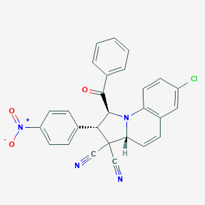 molecular formula C27H17ClN4O3 B391022 1-benzoyl-7-chloro-2-{4-nitrophenyl}-1,2-dihydropyrrolo[1,2-a]quinoline-3,3(3aH)-dicarbonitrile 