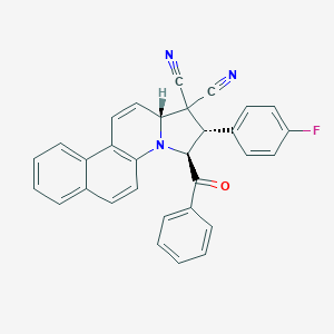 molecular formula C31H20FN3O B391024 3-benzoyl-2-(4-fluorophenyl)-2,3-dihydrobenzo[f]pyrrolo[1,2-a]quinoline-1,1(12aH)-dicarbonitrile 