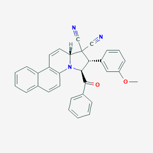 molecular formula C32H23N3O2 B391025 (2S,3S,12aR)-3-benzoyl-2-(3-methoxyphenyl)-3,12a-dihydro-2H-naphtho[2,1-e]indolizine-1,1-dicarbonitrile CAS No. 302553-61-3