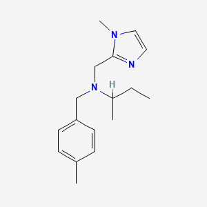 molecular formula C17H25N3 B3910254 N-(4-methylbenzyl)-N-[(1-methyl-1H-imidazol-2-yl)methyl]butan-2-amine 