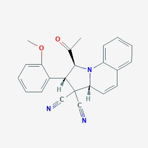 molecular formula C23H19N3O2 B391028 1-acetyl-2-(2-methoxyphenyl)-1,2-dihydropyrrolo[1,2-a]quinoline-3,3(3aH)-dicarbonitrile 