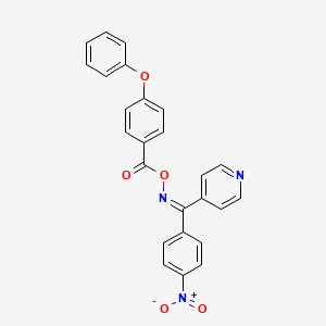 (4-nitrophenyl)(4-pyridinyl)methanone O-(4-phenoxybenzoyl)oxime