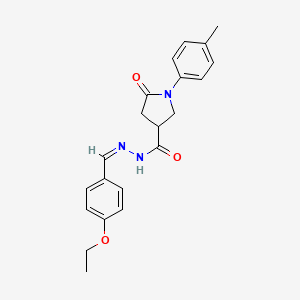 molecular formula C21H23N3O3 B3910319 N'-(4-ethoxybenzylidene)-1-(4-methylphenyl)-5-oxo-3-pyrrolidinecarbohydrazide 