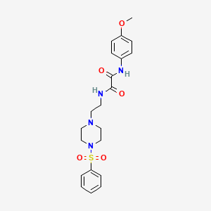 N-(4-methoxyphenyl)-N'-{2-[4-(phenylsulfonyl)-1-piperazinyl]ethyl}ethanediamide