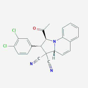 molecular formula C22H15Cl2N3O B391033 1-acetyl-2-(3,4-dichlorophenyl)-1,2-dihydropyrrolo[1,2-a]quinoline-3,3(3aH)-dicarbonitrile CAS No. 294663-21-1