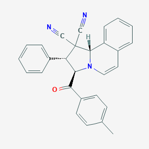 molecular formula C28H21N3O B391036 3-(4-methylbenzoyl)-2-phenyl-2,3-dihydropyrrolo[2,1-a]isoquinoline-1,1(10bH)-dicarbonitrile 