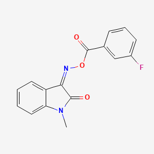 molecular formula C16H11FN2O3 B3910368 1-methyl-1H-indole-2,3-dione 3-[O-(3-fluorobenzoyl)oxime] 