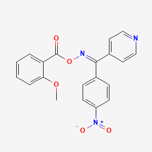 (4-nitrophenyl)(4-pyridinyl)methanone O-(2-methoxybenzoyl)oxime