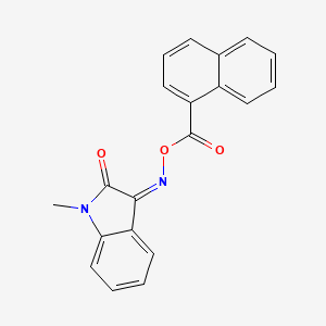 molecular formula C20H14N2O3 B3910415 1-methyl-1H-indole-2,3-dione 3-(O-1-naphthoyloxime) 
